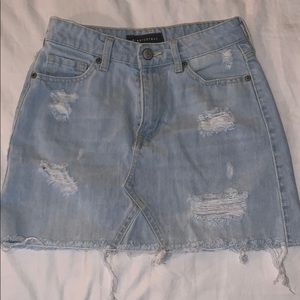 Aeropostale ripped jean skirt